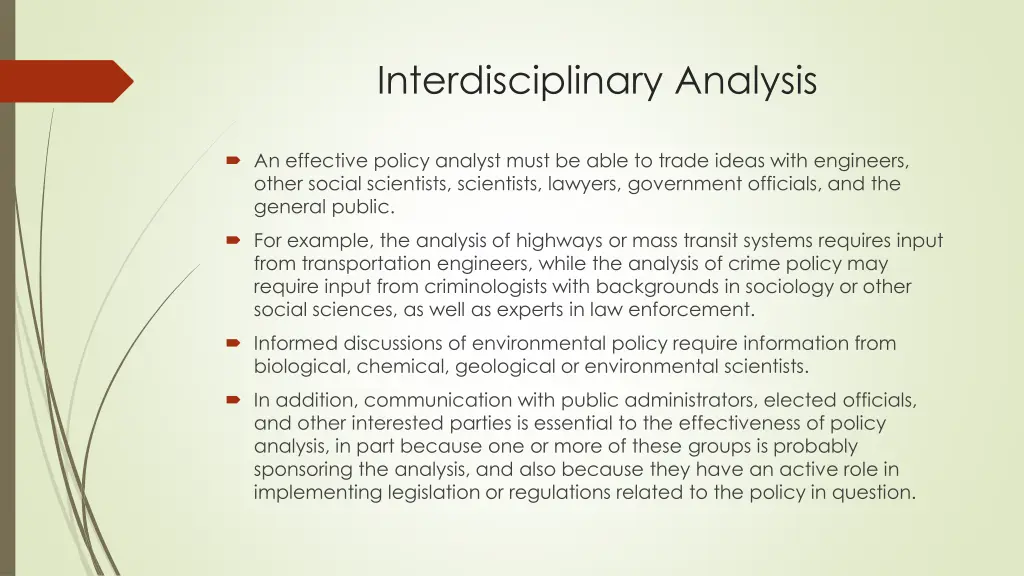 interdisciplinary analysis