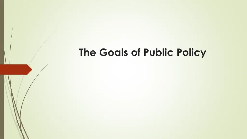 the goals of public policy