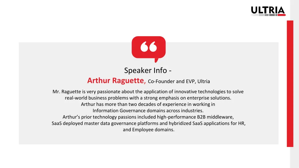 speaker info