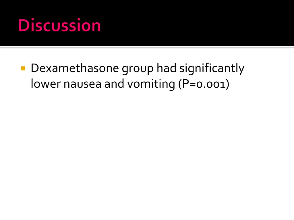 dexamethasone group had significantly lower