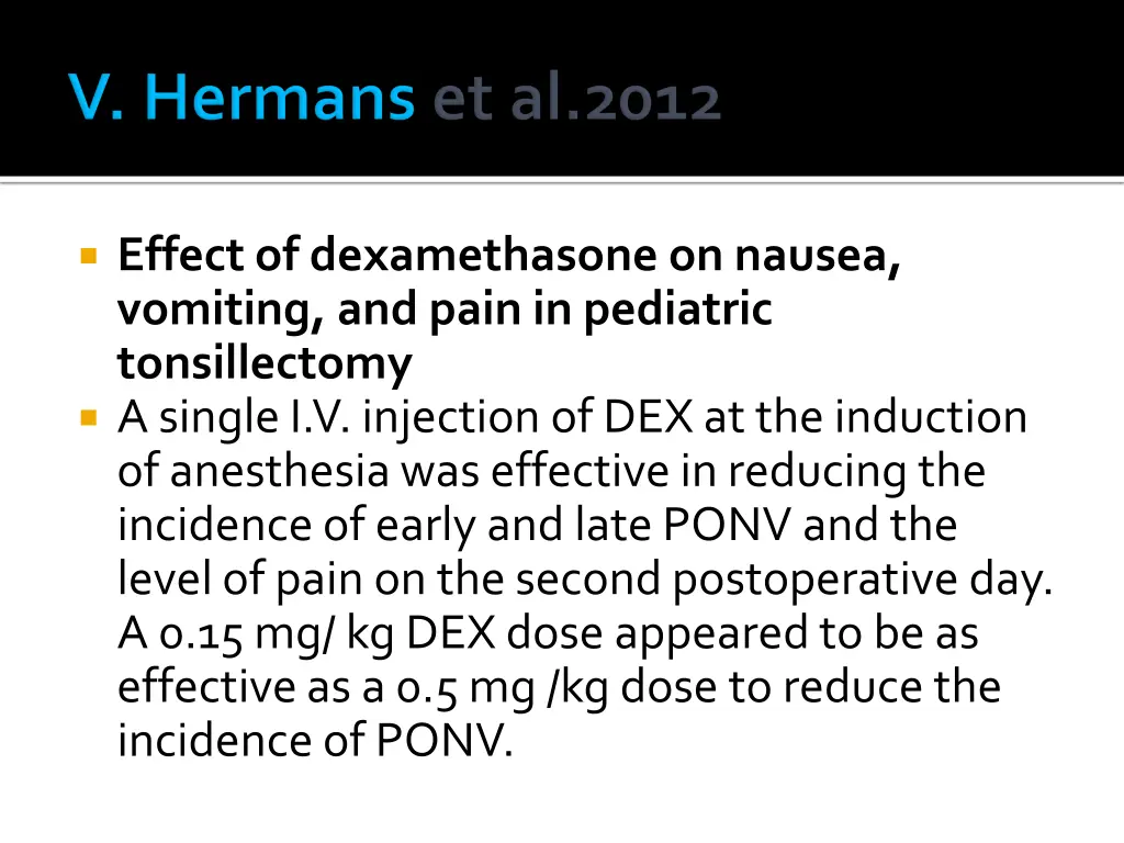 effect of dexamethasone on nausea vomiting