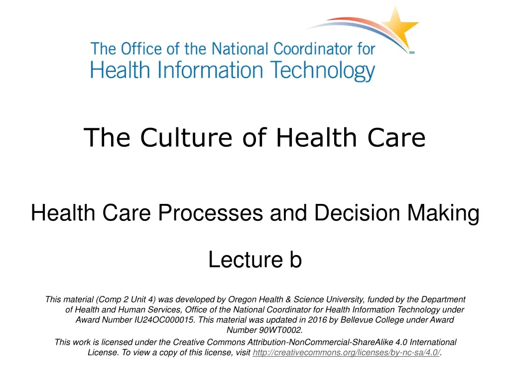 the culture of health care