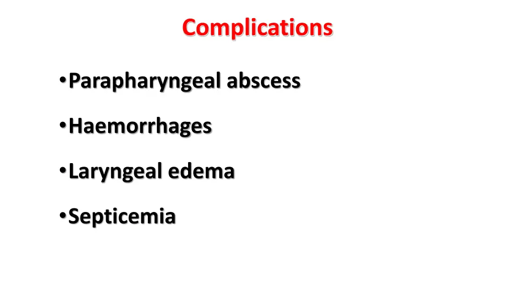 complications