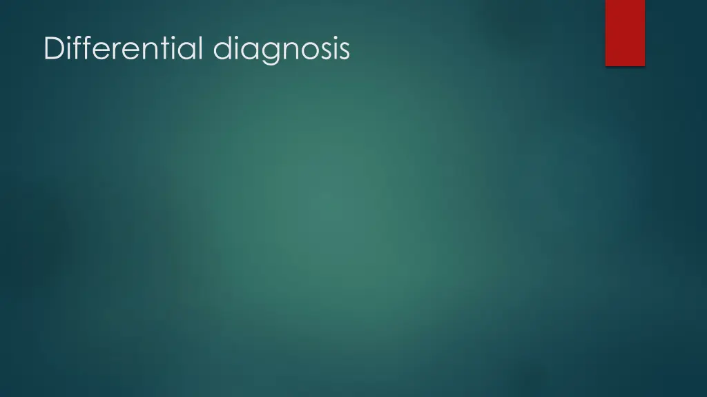 differential diagnosis