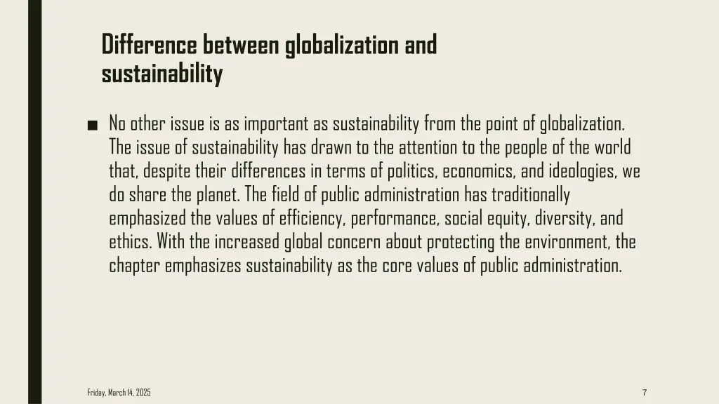 difference between globalization