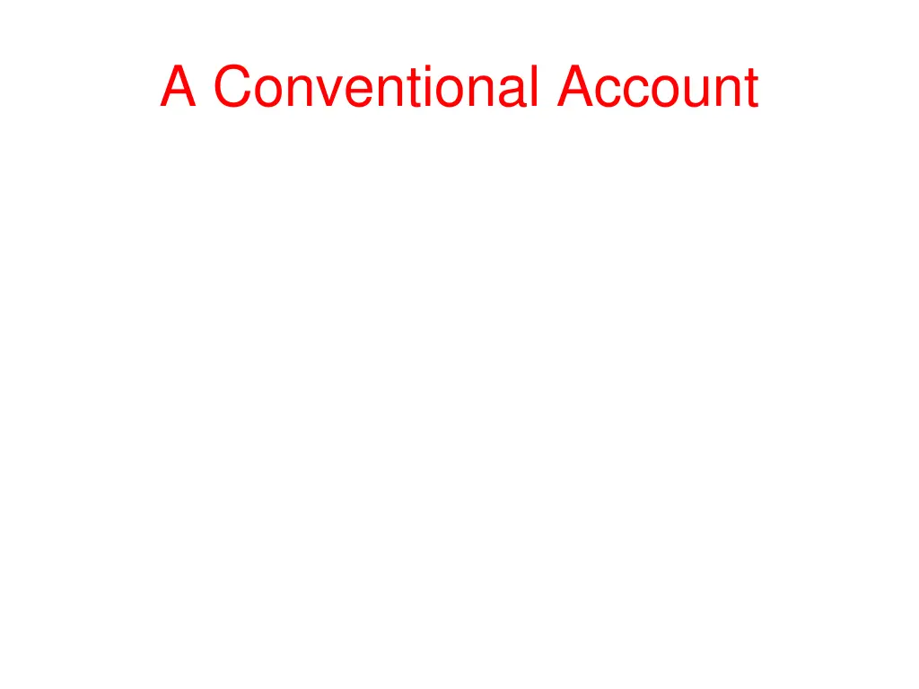 a conventional account