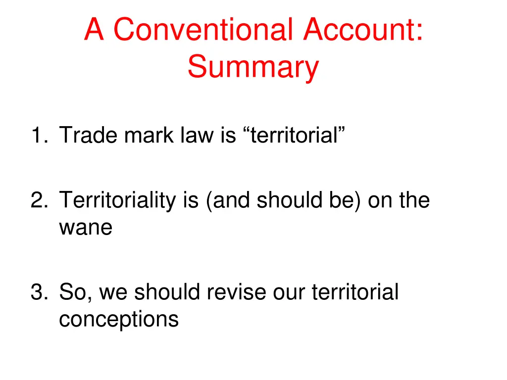 a conventional account summary