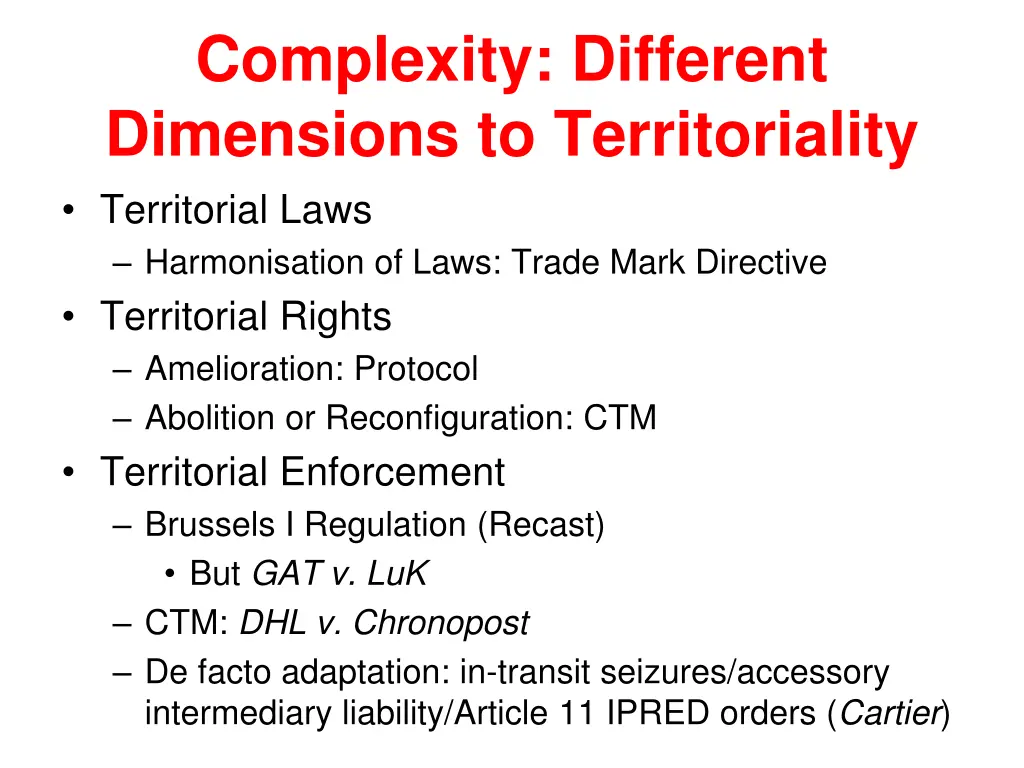 complexity different dimensions to territoriality 1