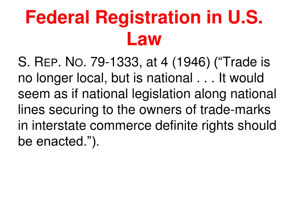 federal registration