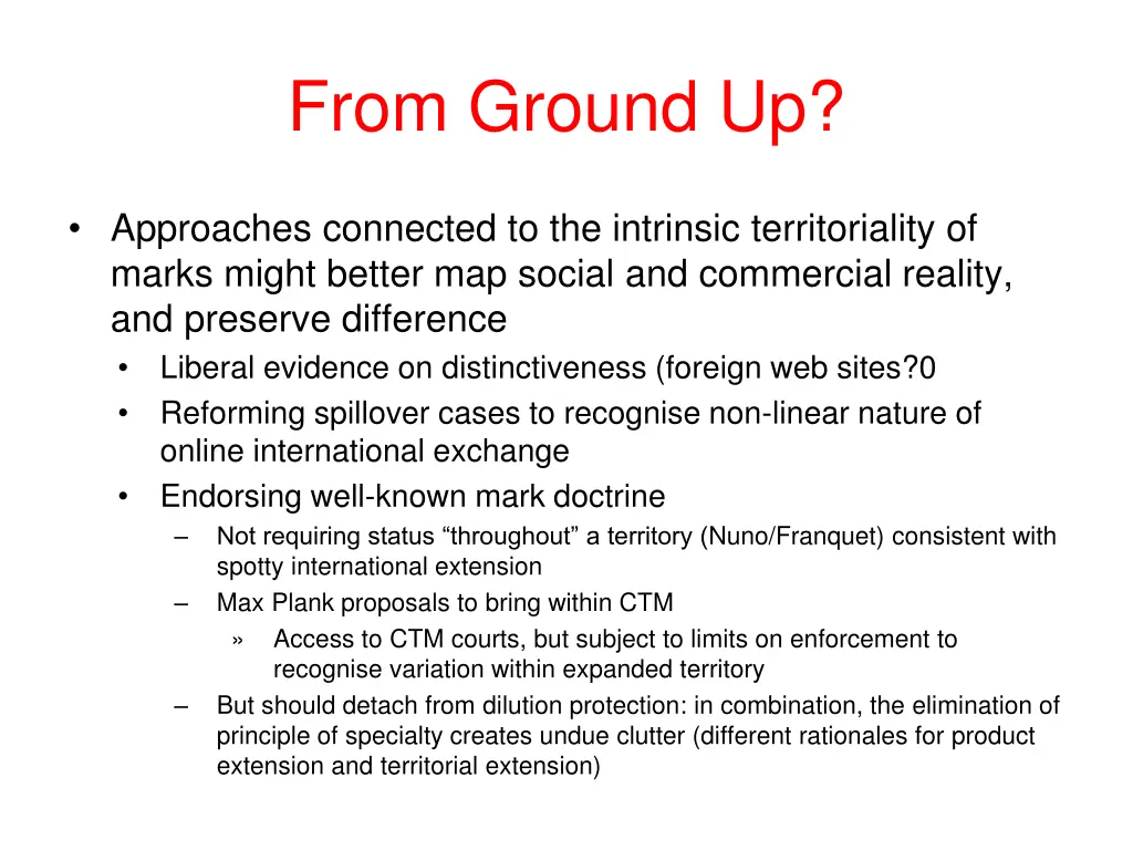 from ground up