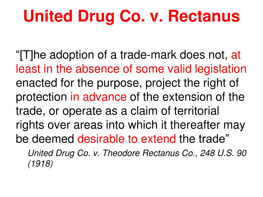 united drug co v rectanus 1