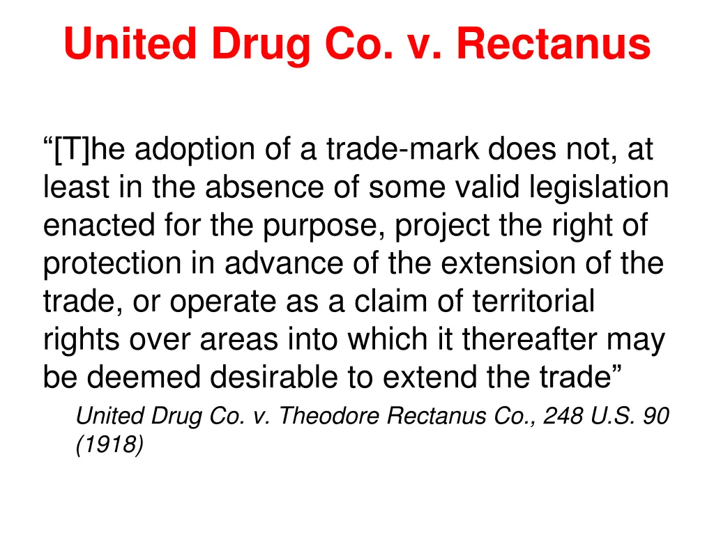 united drug co v rectanus