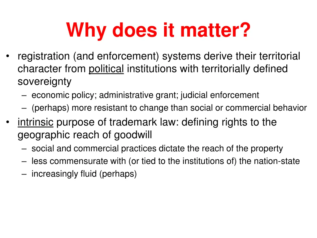 why does it matter