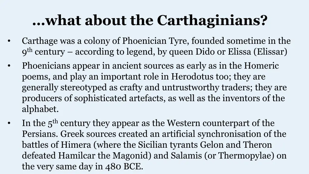 what about the carthaginians