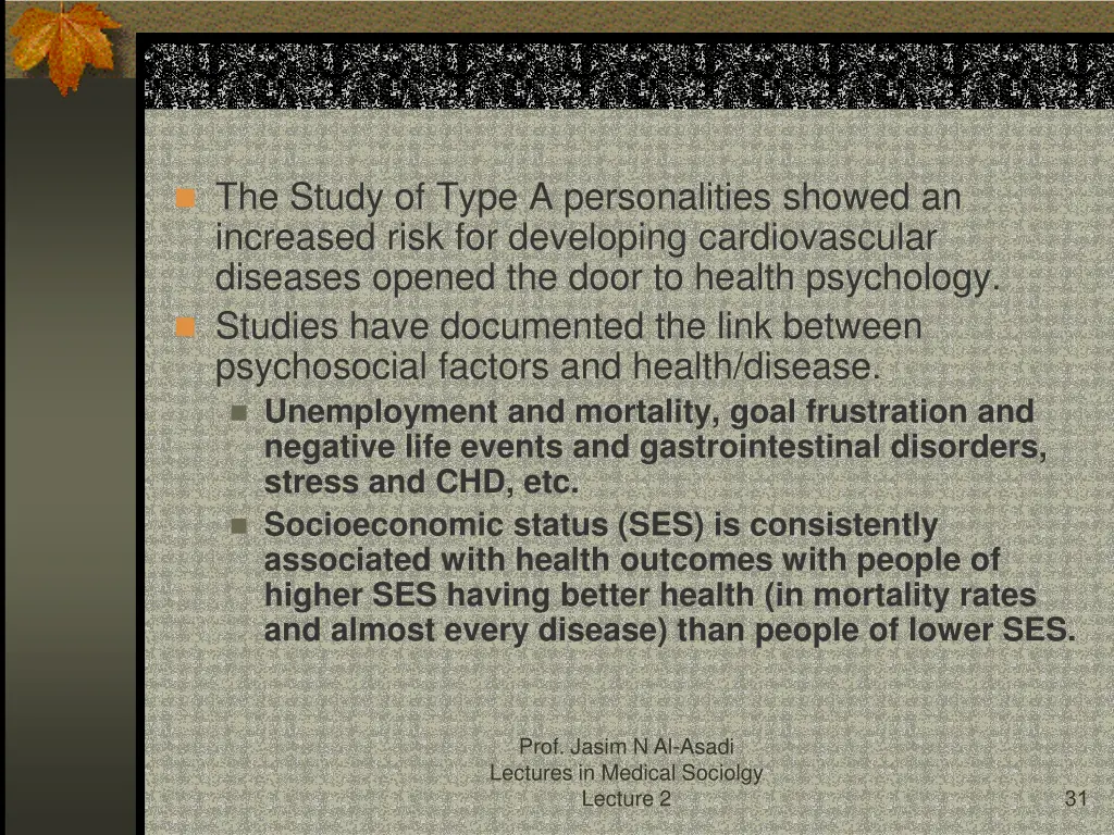 the study of type a personalities showed