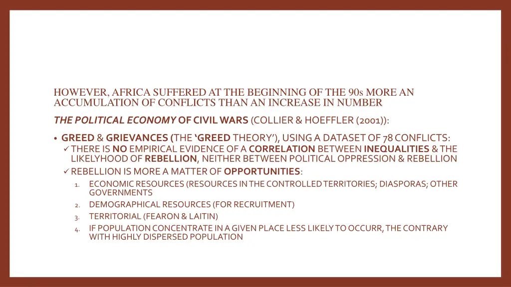 however africa suffered at the beginning