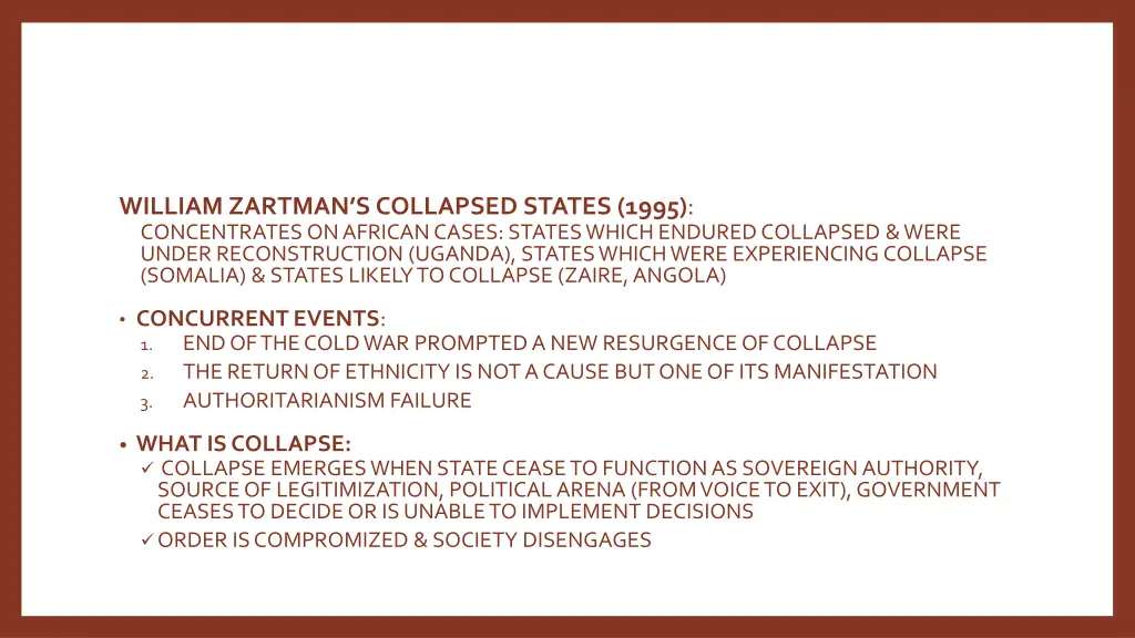 william zartman s collapsed states 1995
