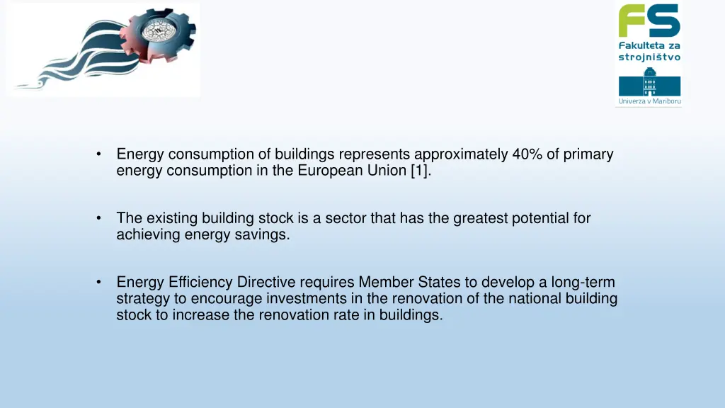 energy consumption of buildings represents