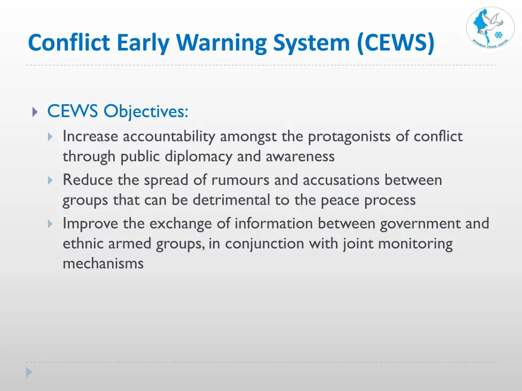 conflict early warning system cews 2