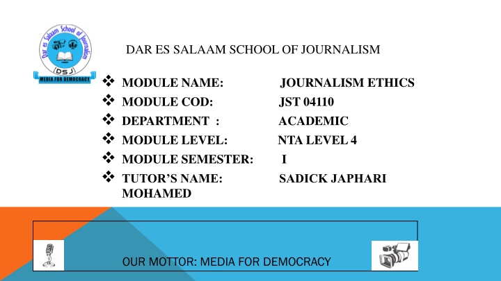 dar es salaam school of journalism