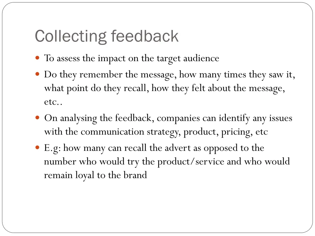 collecting feedback