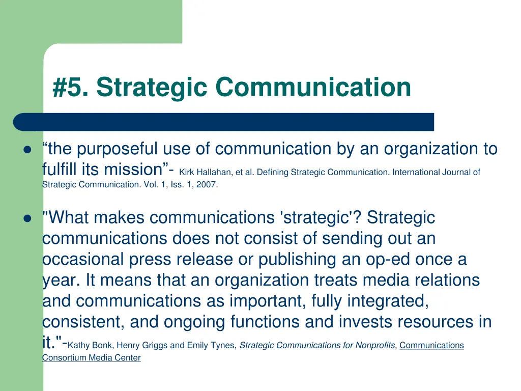 5 strategic communication