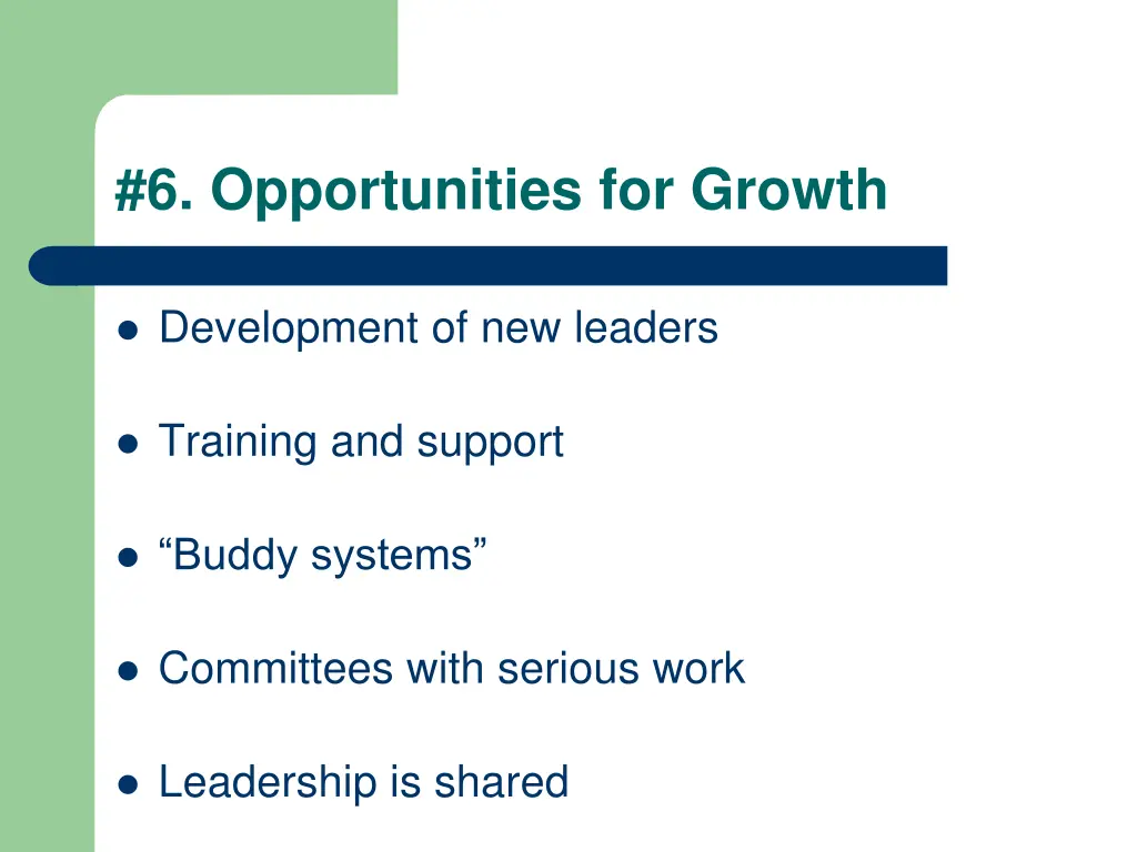 6 opportunities for growth