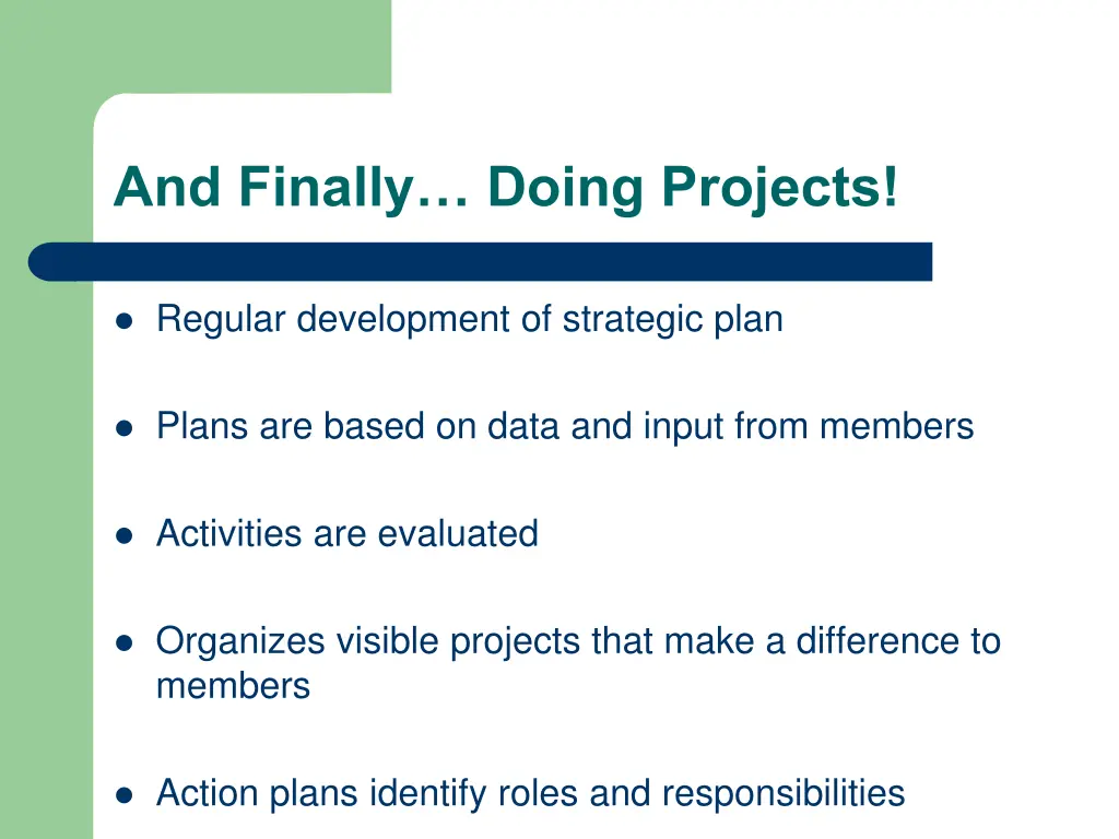 and finally doing projects