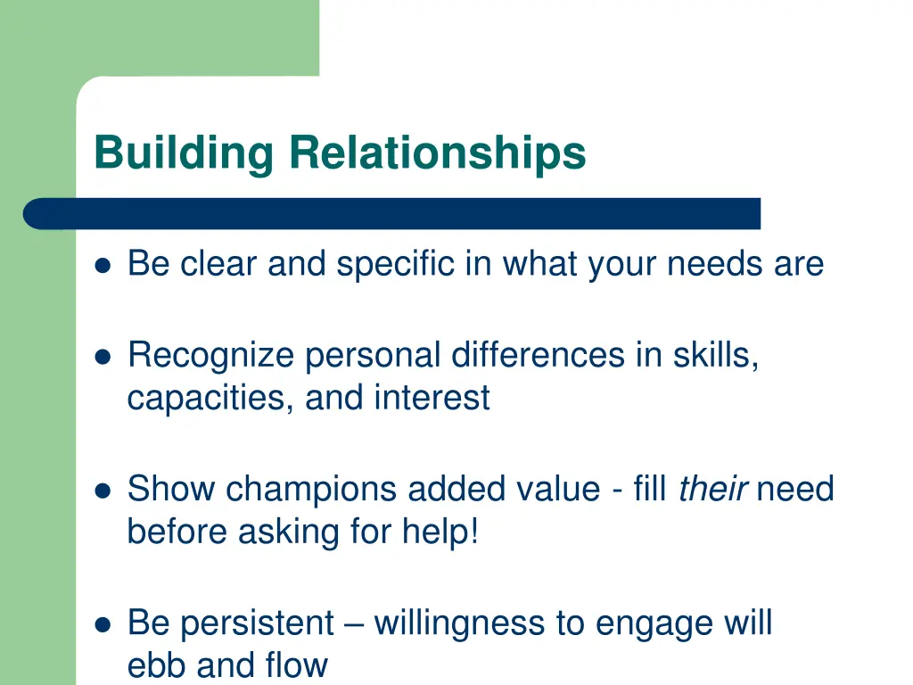 building relationships 1