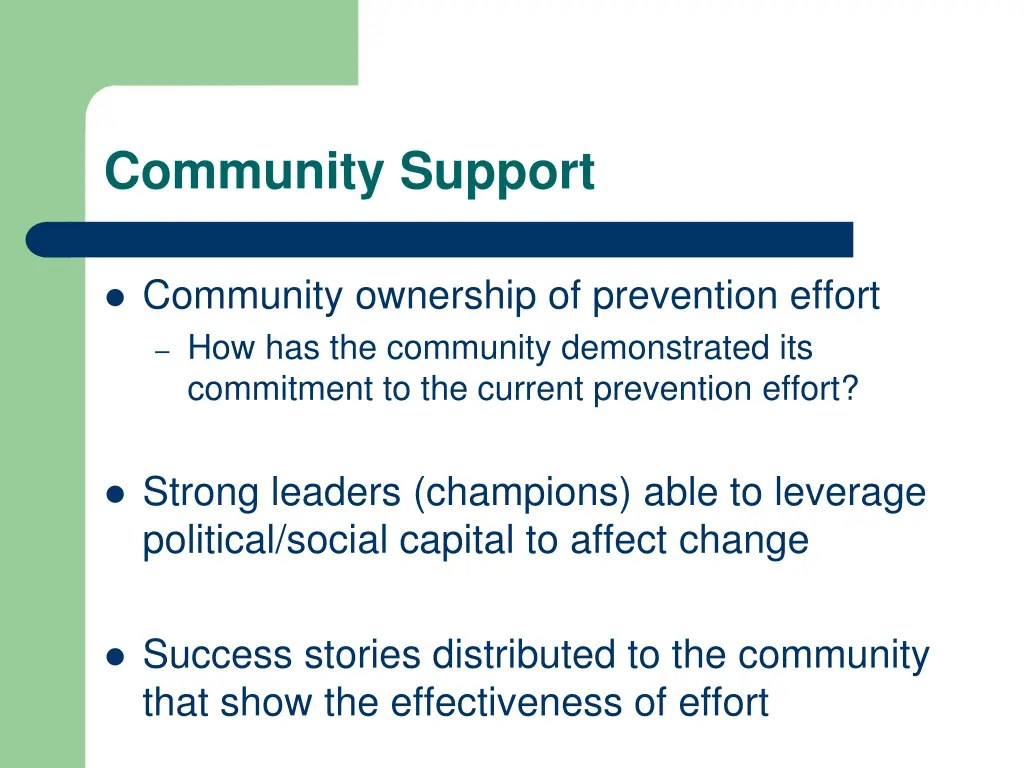 community support