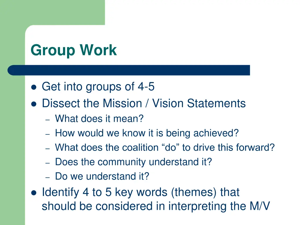 group work