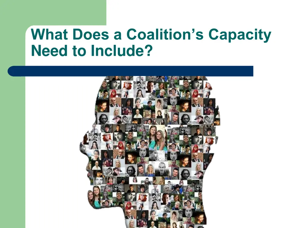 what does a coalition s capacity need to include