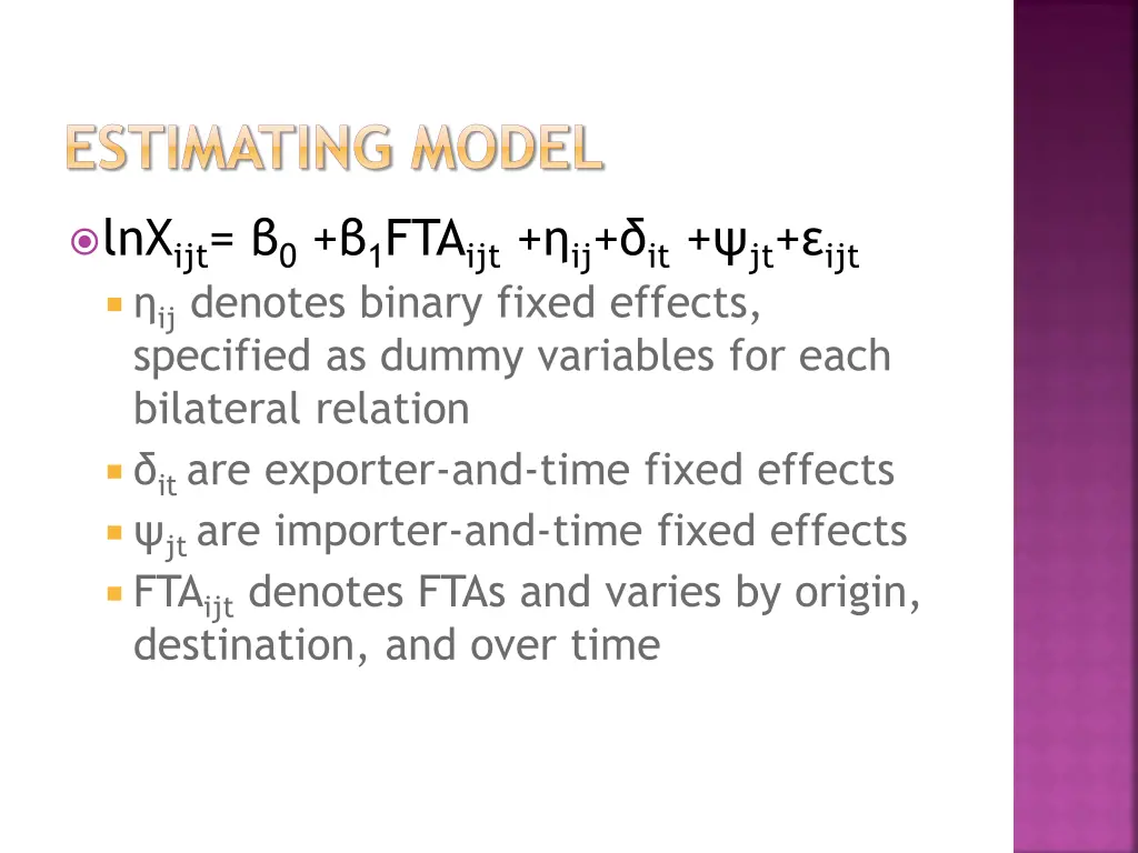 estimating model