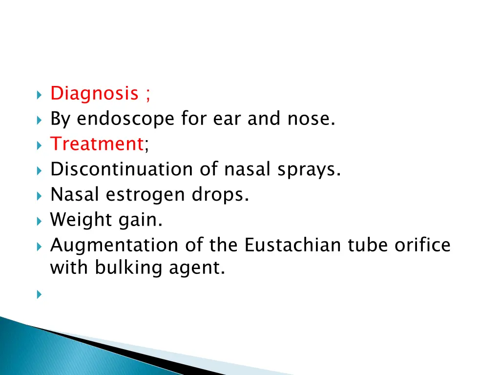 diagnosis by endoscope for ear and nose treatment