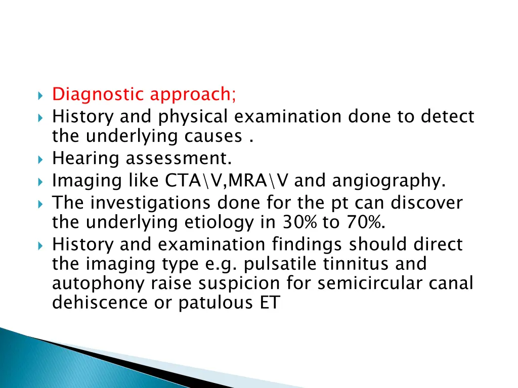 diagnostic approach history and physical