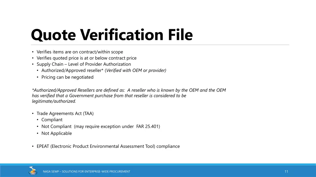 quote verification file