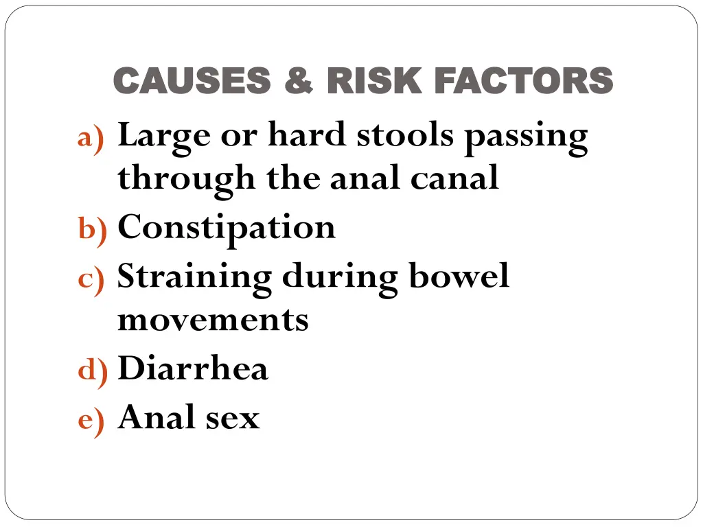 causes risk factors causes risk factors a large