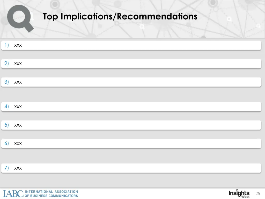 top implications recommendations