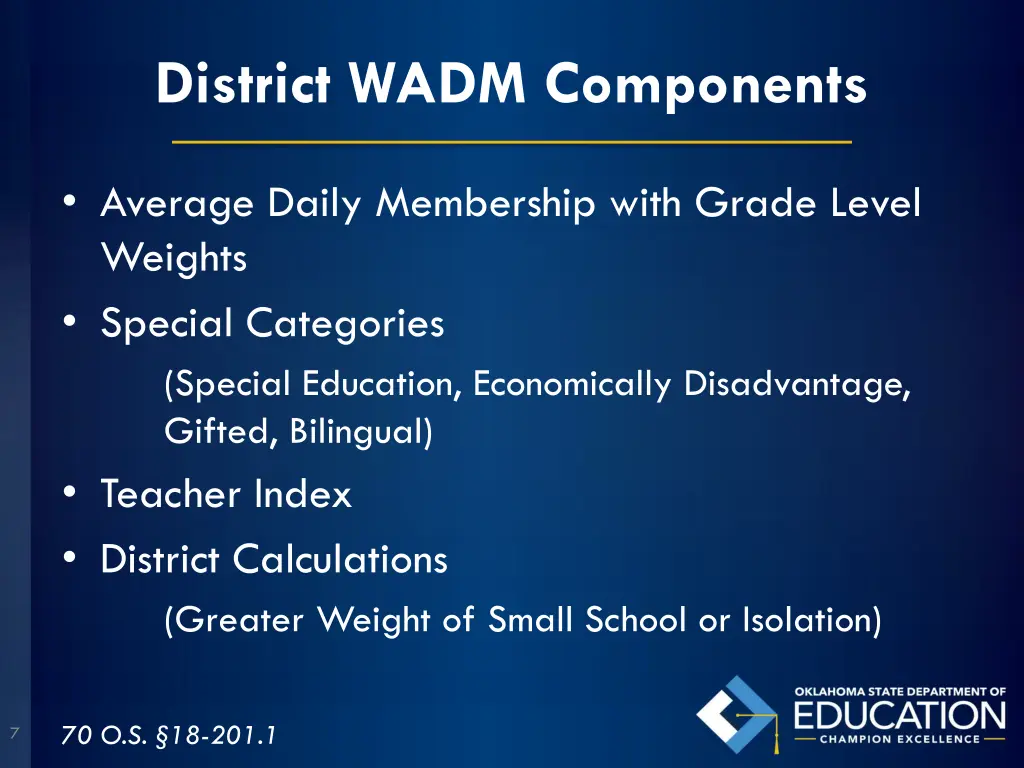 district wadm components