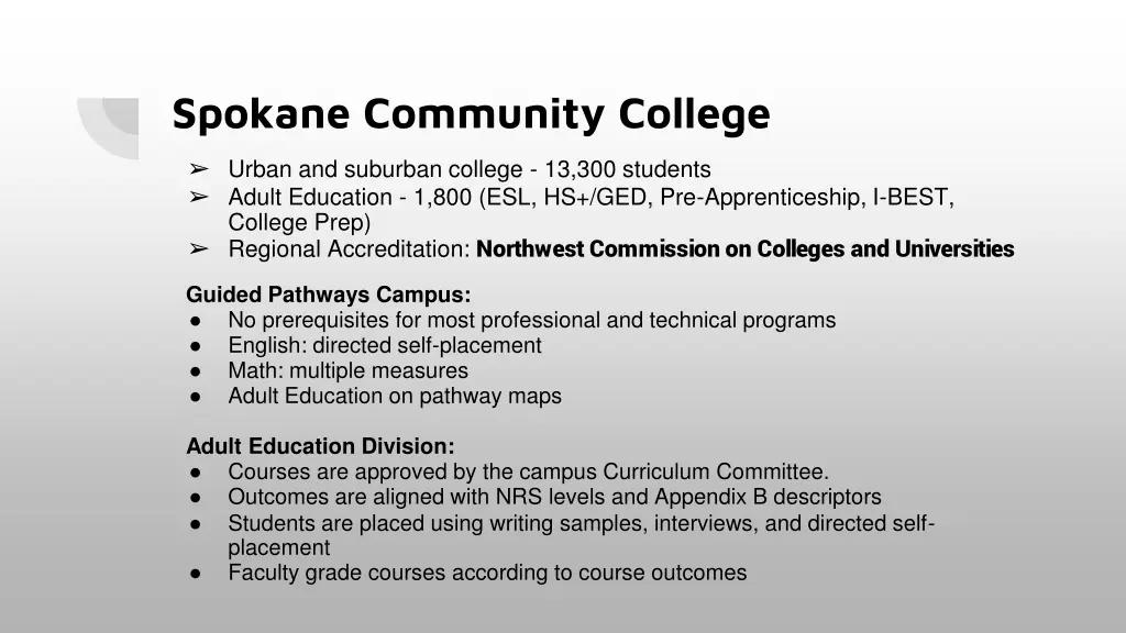 spokane community college