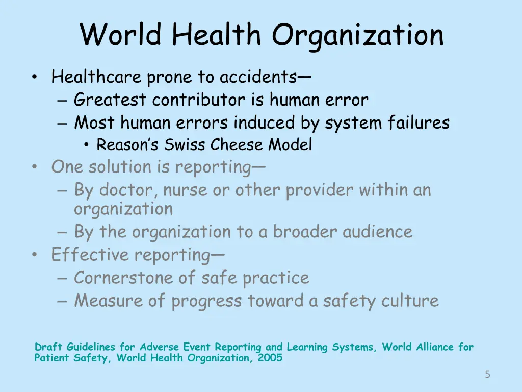 world health organization