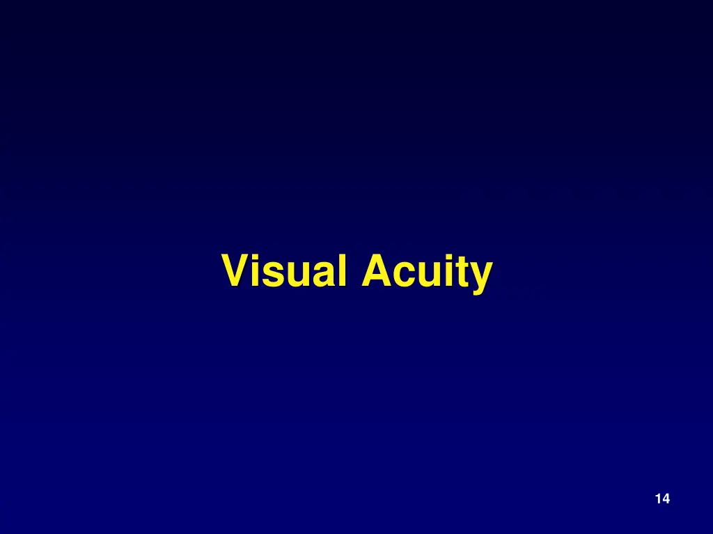 visual acuity