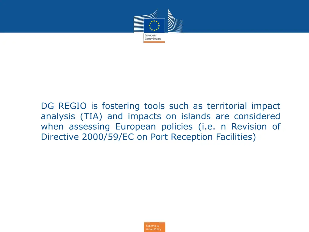 dg regio is fostering tools such as territorial