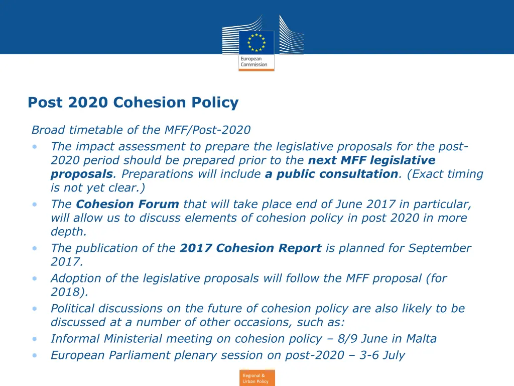 post 2020 cohesion policy