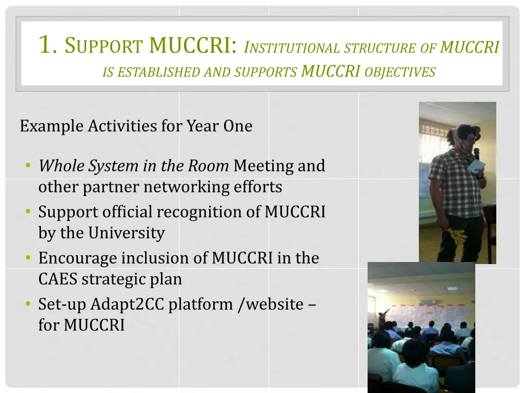 1 s upport muccri i nstitutional structure