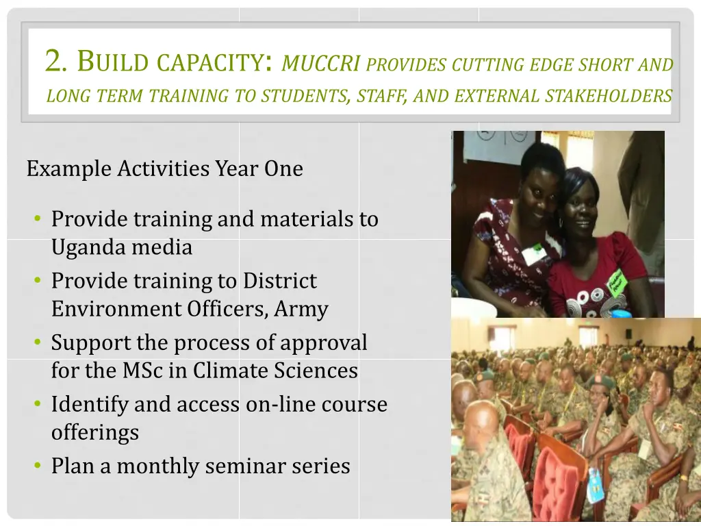 2 b uild capacity muccri provides cutting edge