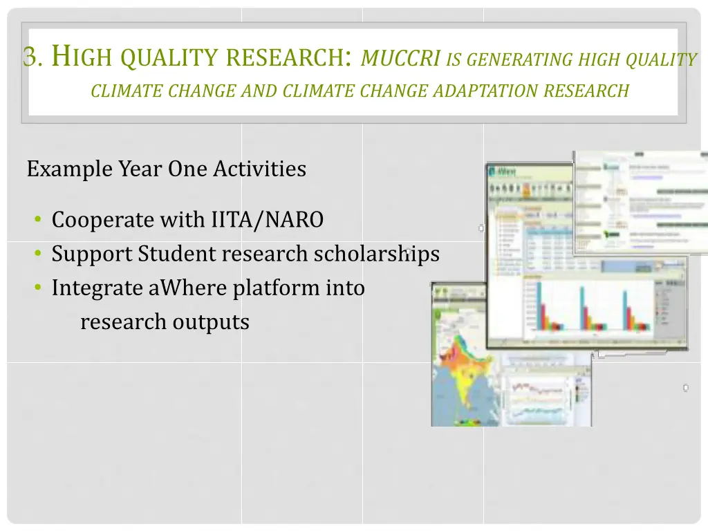 3 h igh quality research muccri is generating