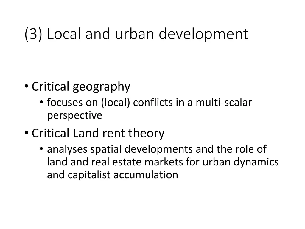 3 local and urban development