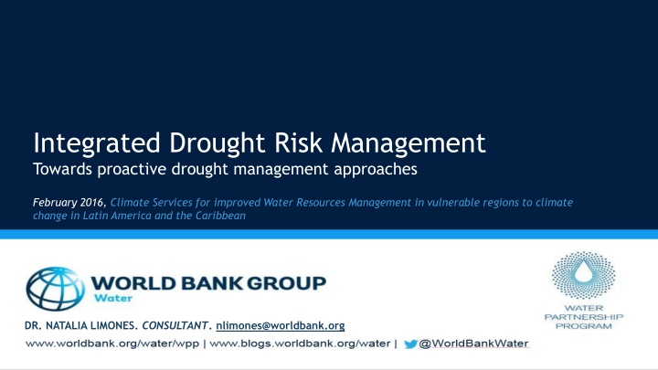 integrated drought risk management towards