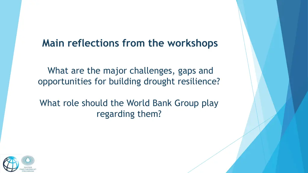 main reflections from the workshops